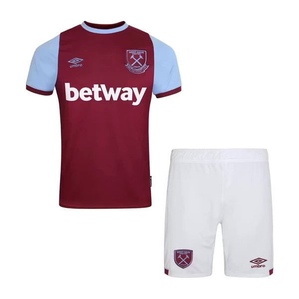 Camiseta West Ham United Replica Primera Ropa Niños 2020/21 Rojo